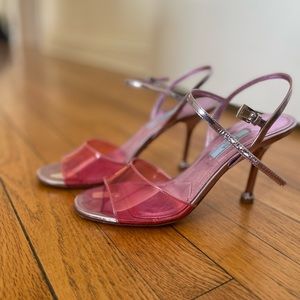 Authentic Prada PVC Metallic Heel Vintage